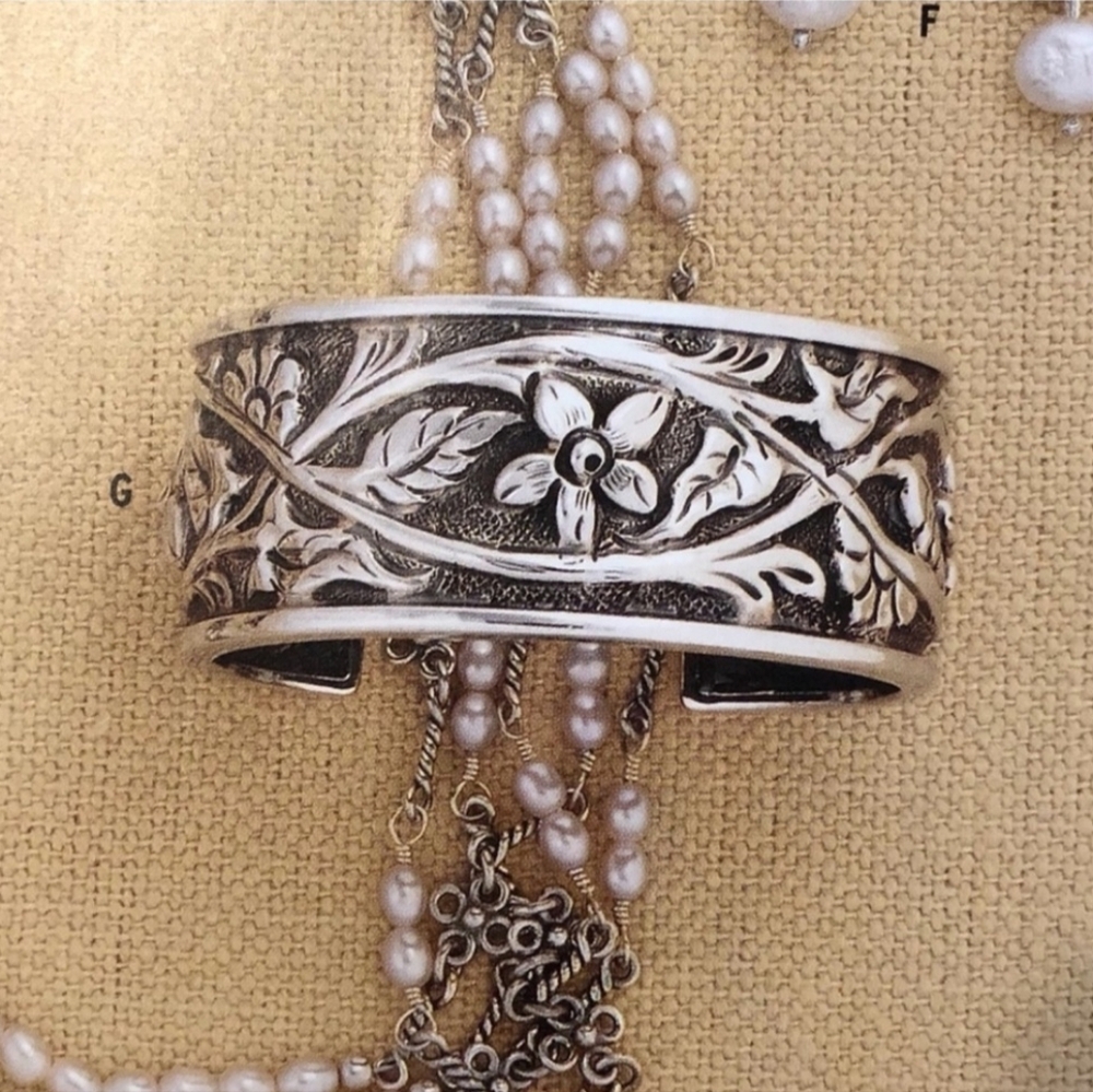 Silpada Ornate Scroll Vine Sterling Silver Cuff Bracelet B1475